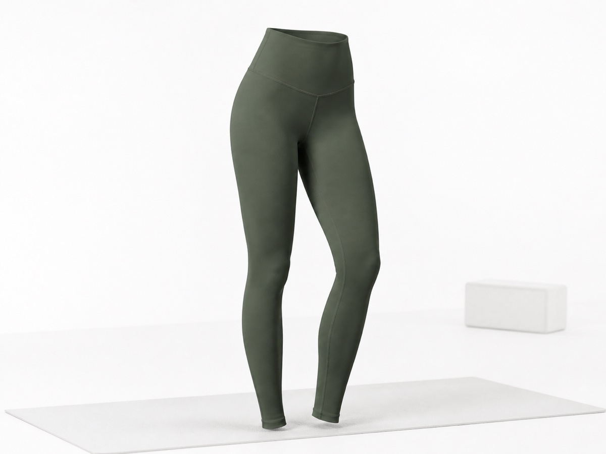 瑜伽裤 3D 样衣与瑜伽场景 | 3D Yoga Leggings in a Studio Setting